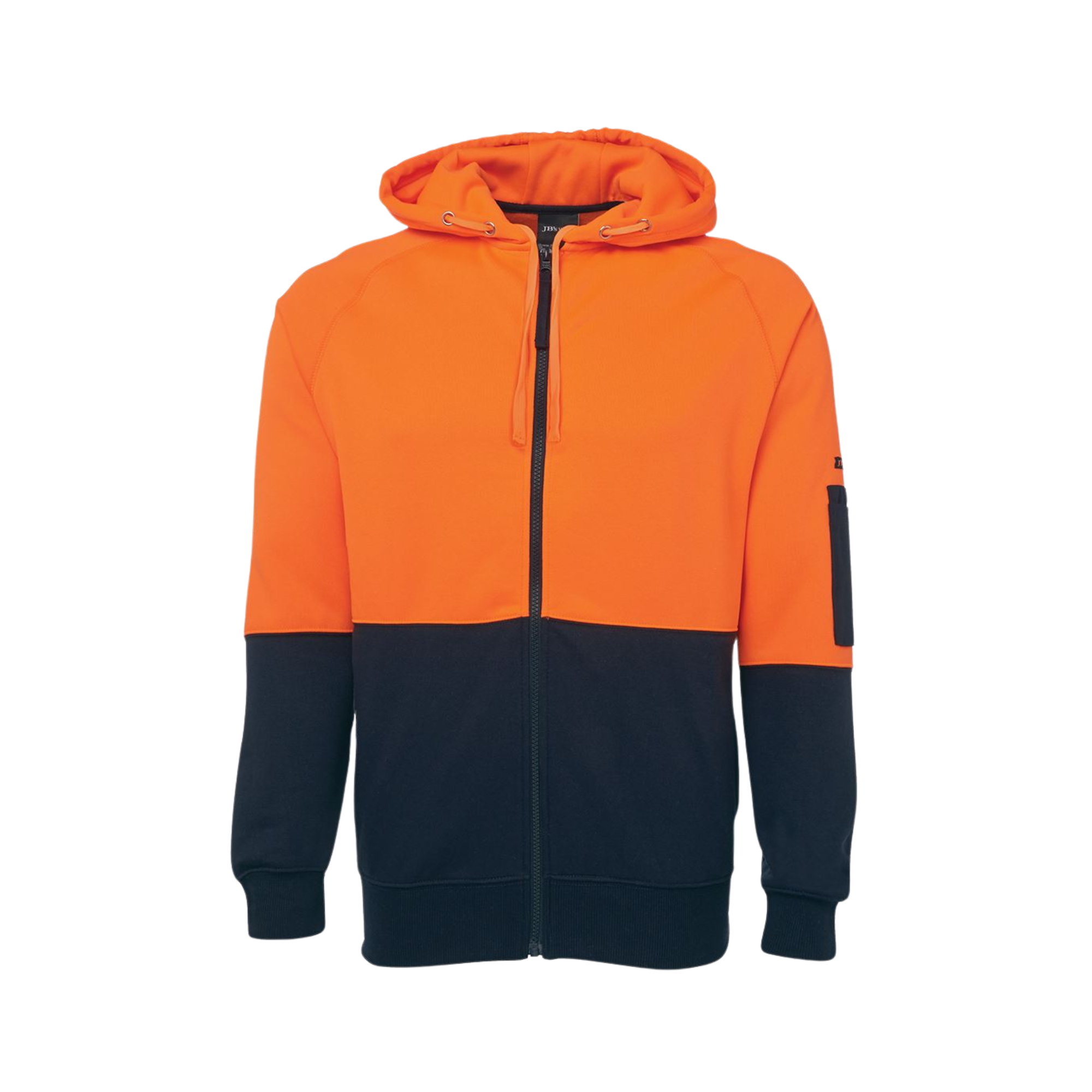 JB'S HI VIS FULL ZIP FLEECY HOODIE