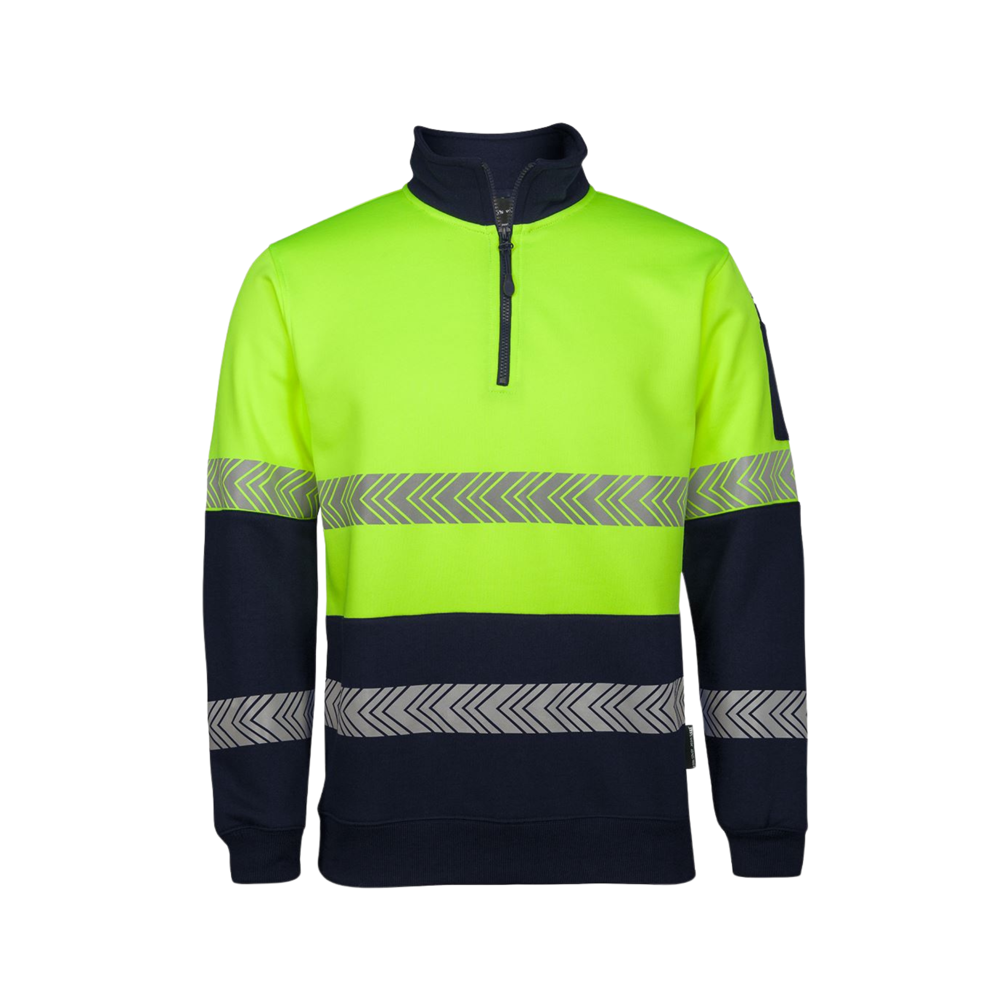 JB'S HI VIS ½ ZIP SEGMENTED TAPE FLEECY