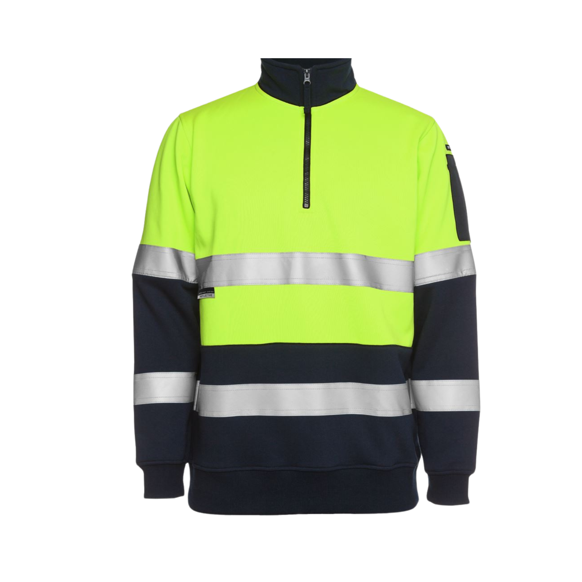 JB'S HI VIS (D+N) 1/2 ZIP FLEECY SWEAT