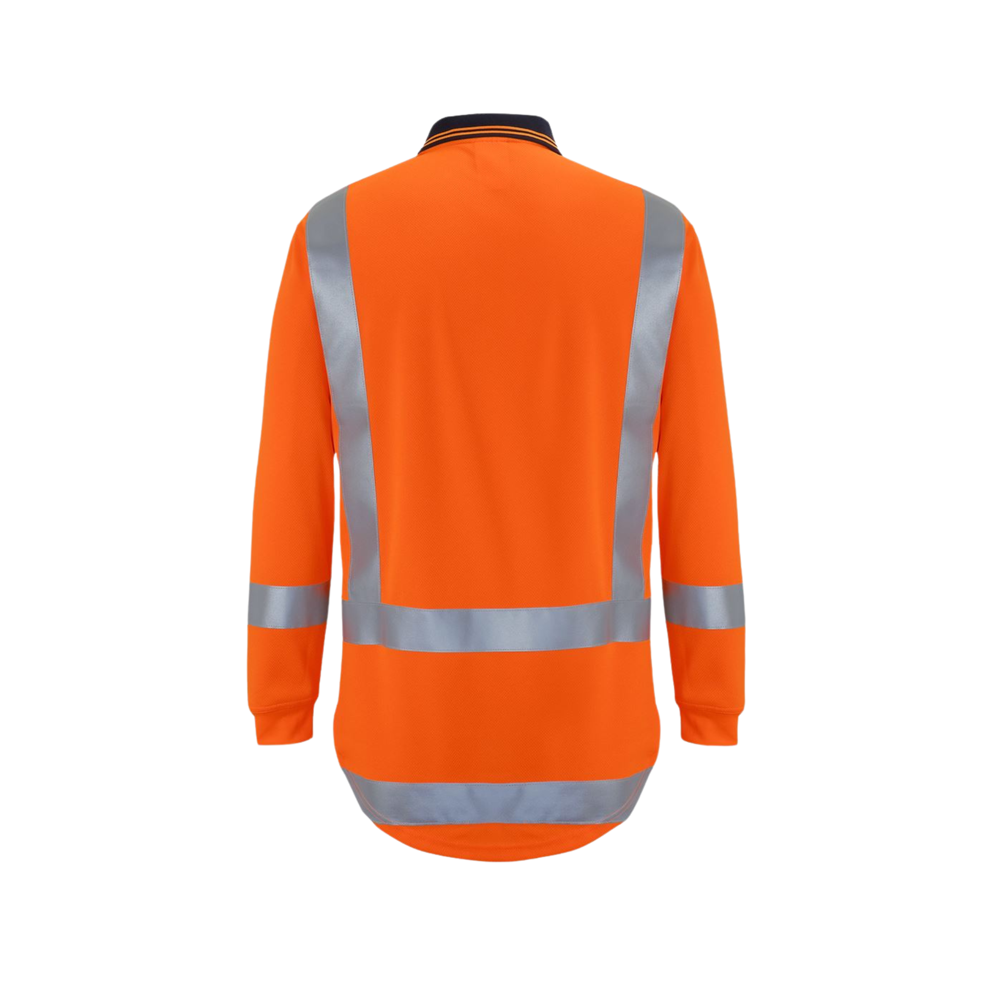 JB'S HI VIS (D+N) L/S NON CUFF TTMC-W17 TRADITIONAL POLO