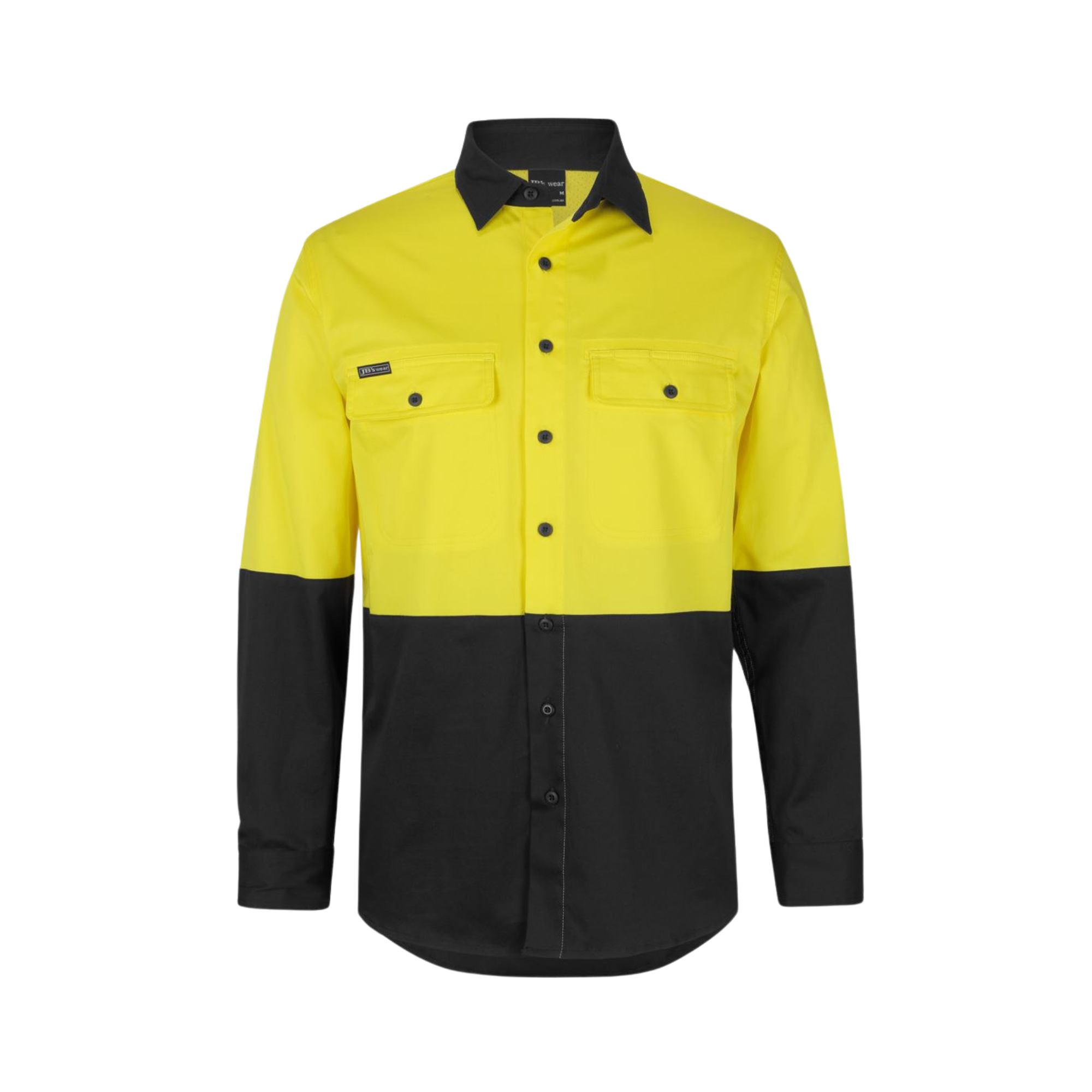 JB'S HI VIS L/S STRETCH WORK SHIRT