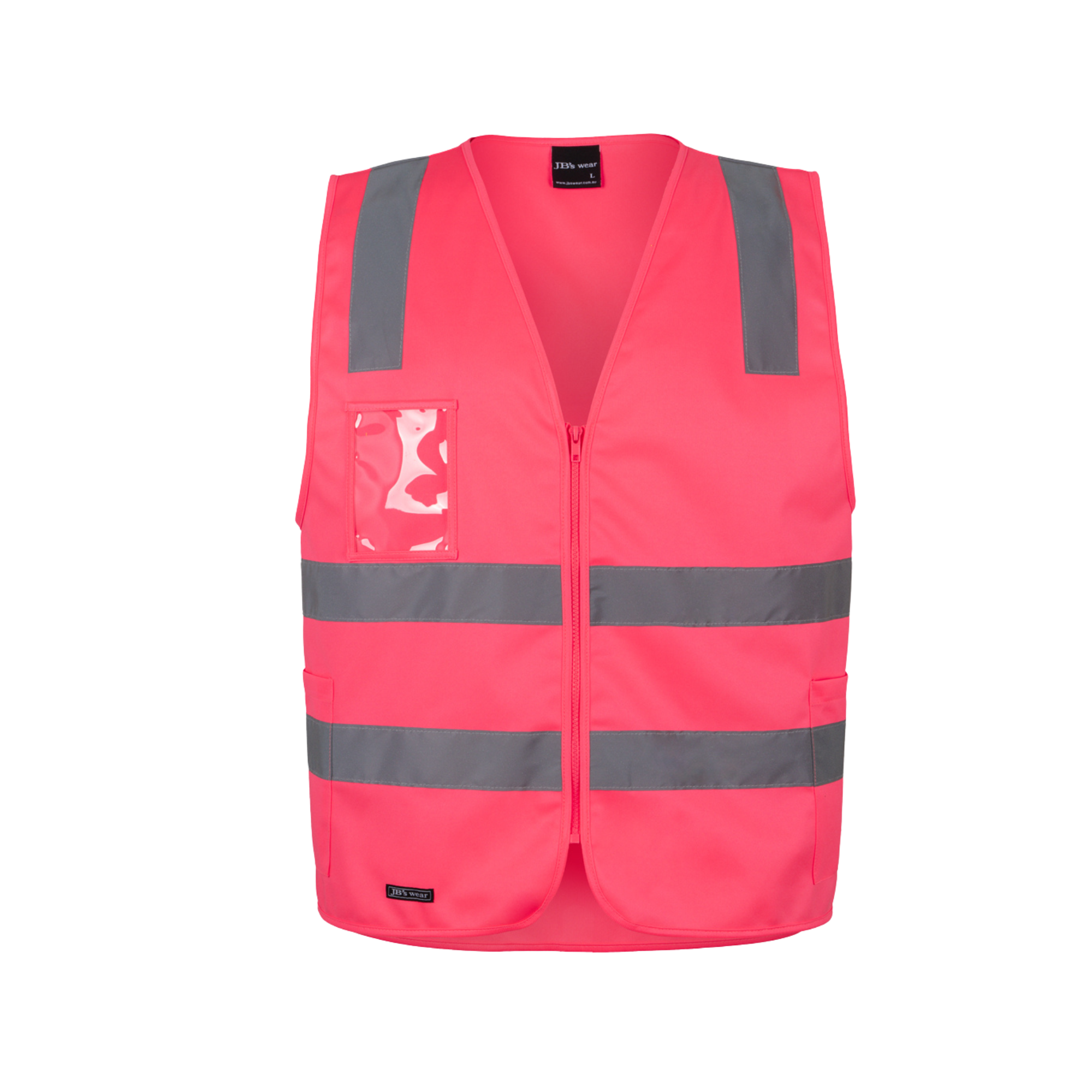 JB'S HI VIS (D+N) ZIP SAFETY VEST