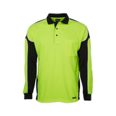 JB'S HI VIS L/S ARM PANEL POLO