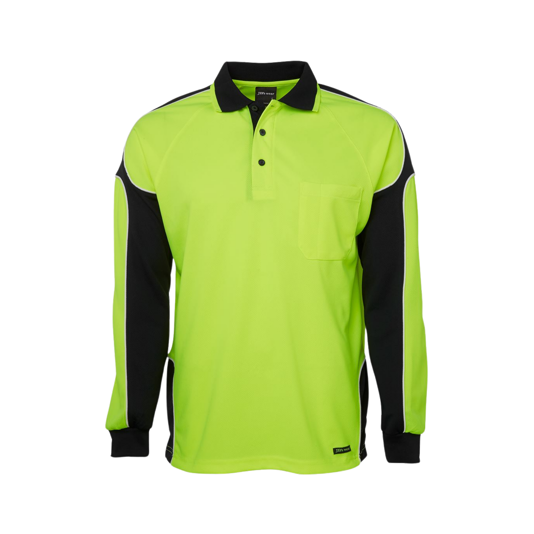 JB'S HI VIS L/S ARM PANEL POLO