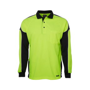 JB'S HI VIS L/S ARM PANEL POLO