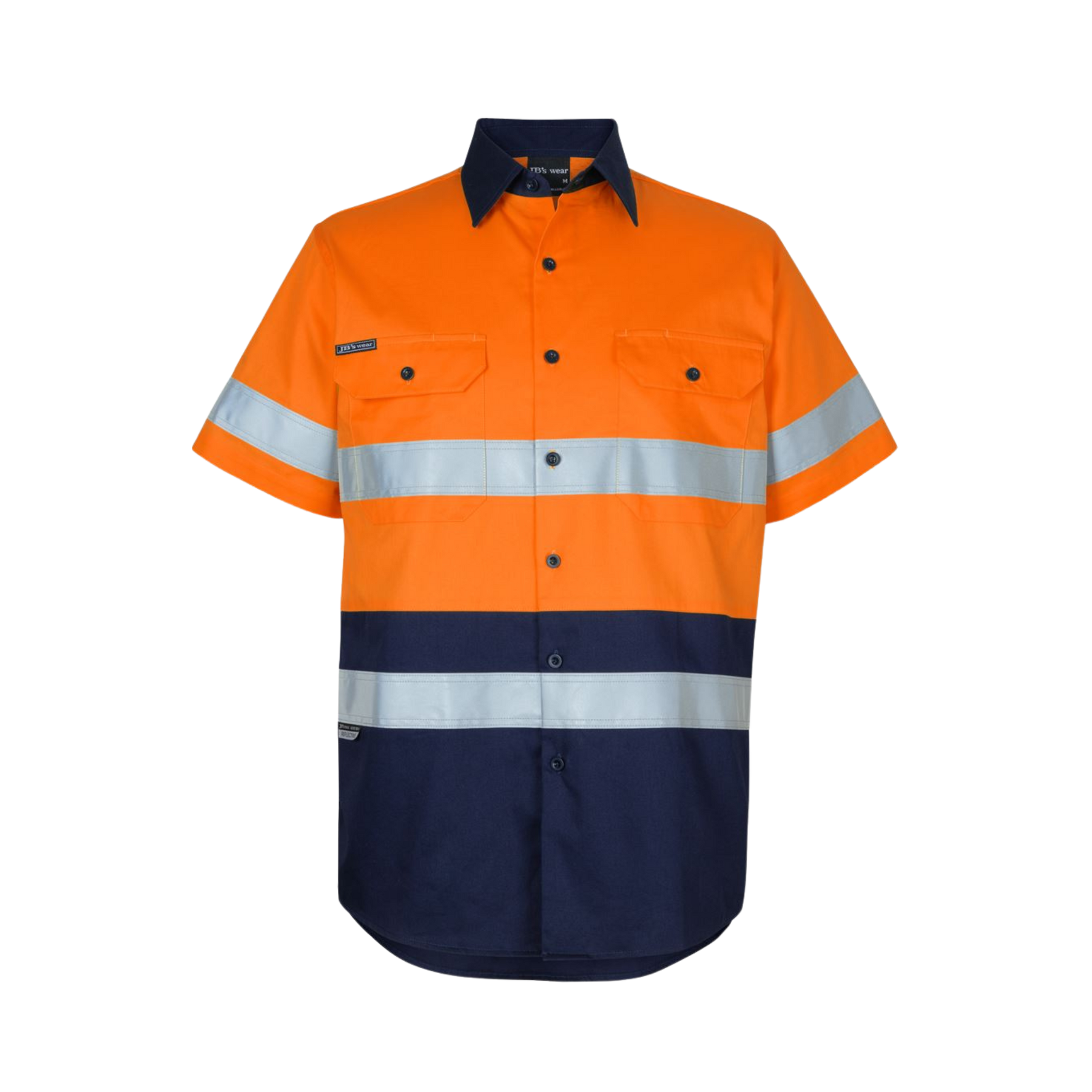 JB'S HI VIS (D+N) S/S 150G WORK SHIRT