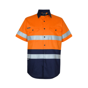 JB'S HI VIS (D+N) S/S 150G WORK SHIRT