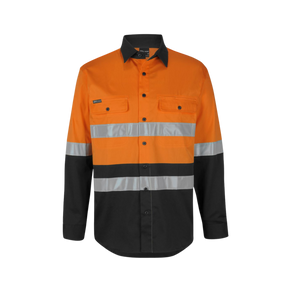 JB'S HI VIS (D+N) L/S STRETCH WORK SHIRT