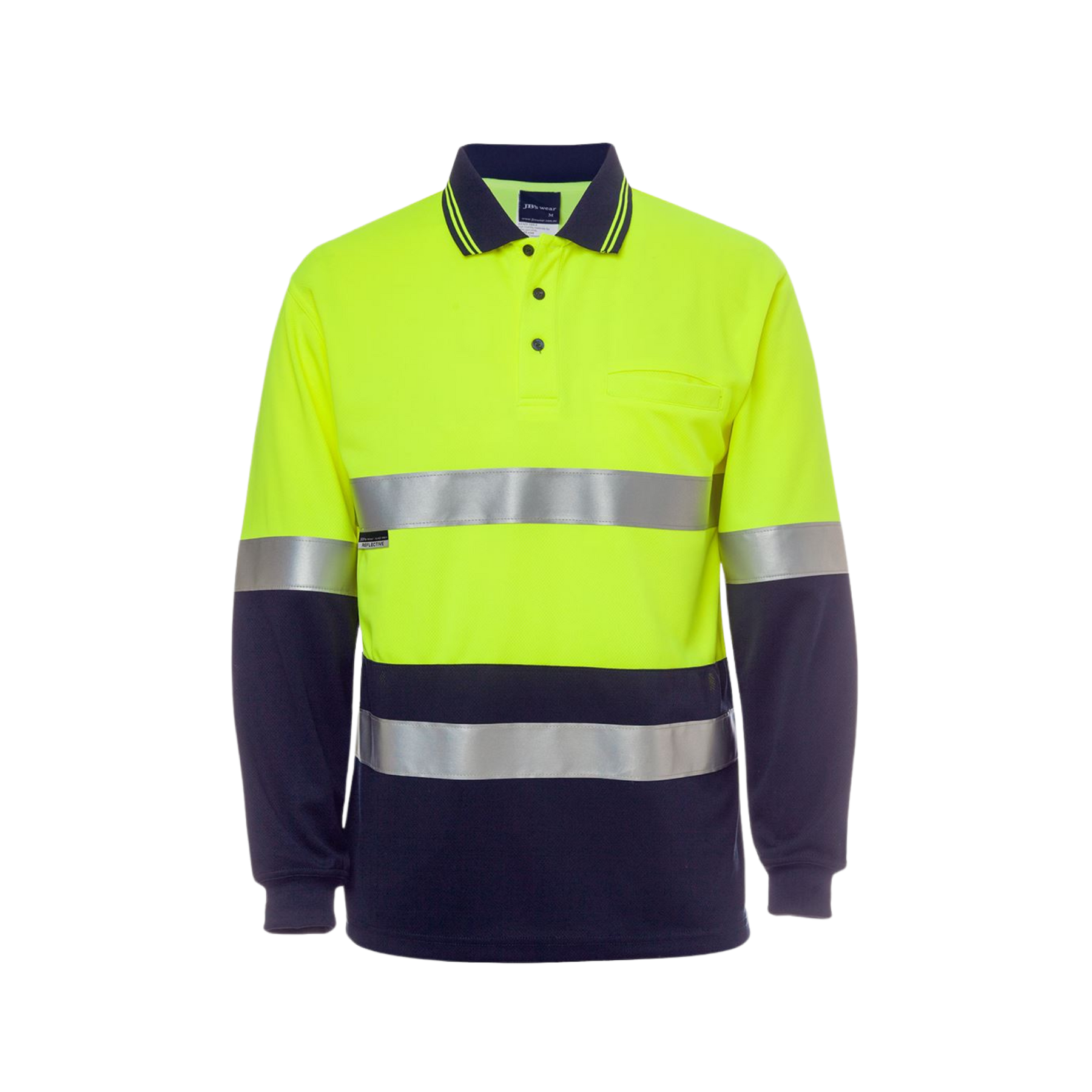 JB'S HI VIS L/S (D+N) COTTON BACK POLO