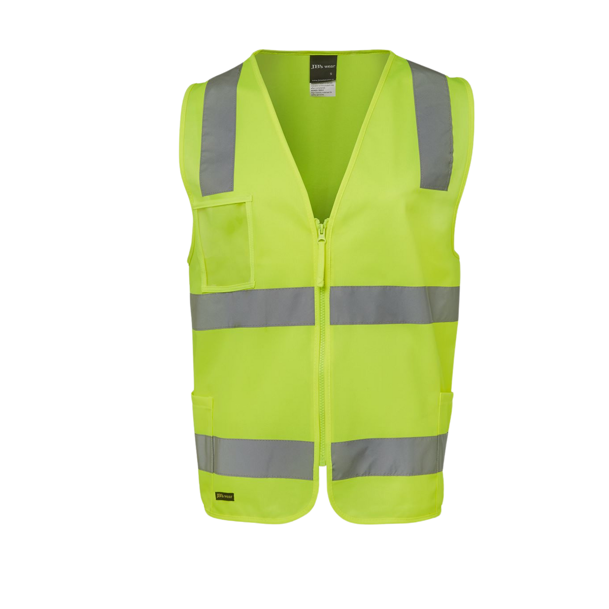 JB'S HI VIS (D+N) ZIP SAFETY VEST