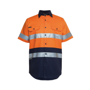 JB'S HI VIS S/S (D+N) 190G WORK SHIRT