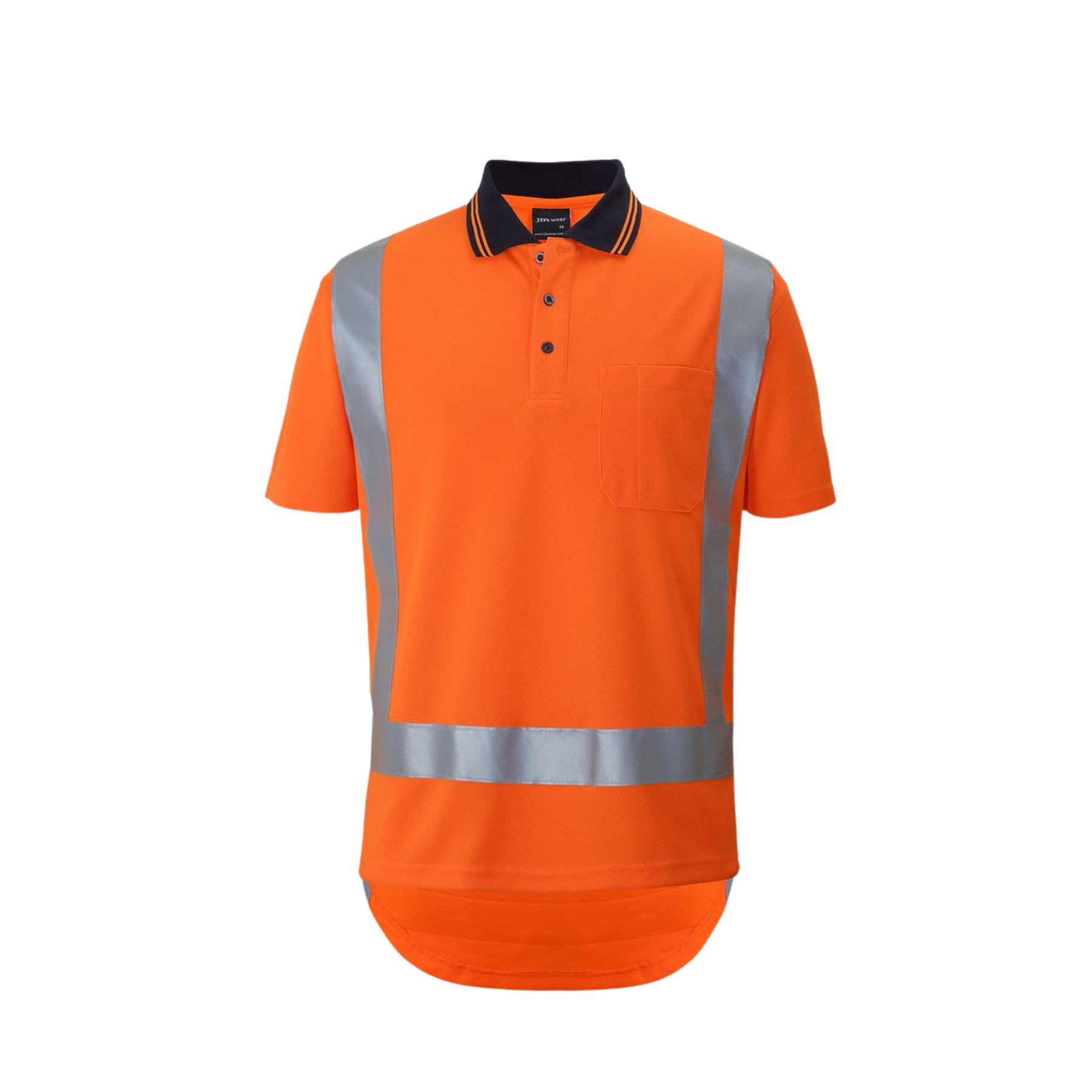 JB'S HI VIS (D+N) S/S NON CUFF TTMC-W17 TRADITIONAL POLO