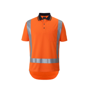 JB'S HI VIS (D+N) S/S NON CUFF TTMC-W17 TRADITIONAL POLO