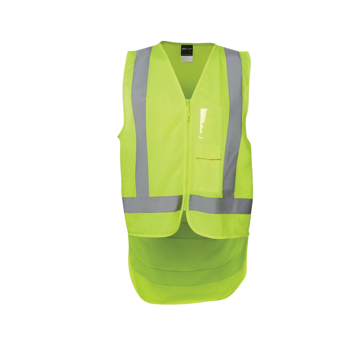 JB'S HI VIS ZIP DROP TAIL H PATTERN (D+N) VEST