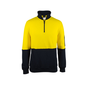 JB'S HI VIS 310 COTTON 1/2 ZIP FLEECE