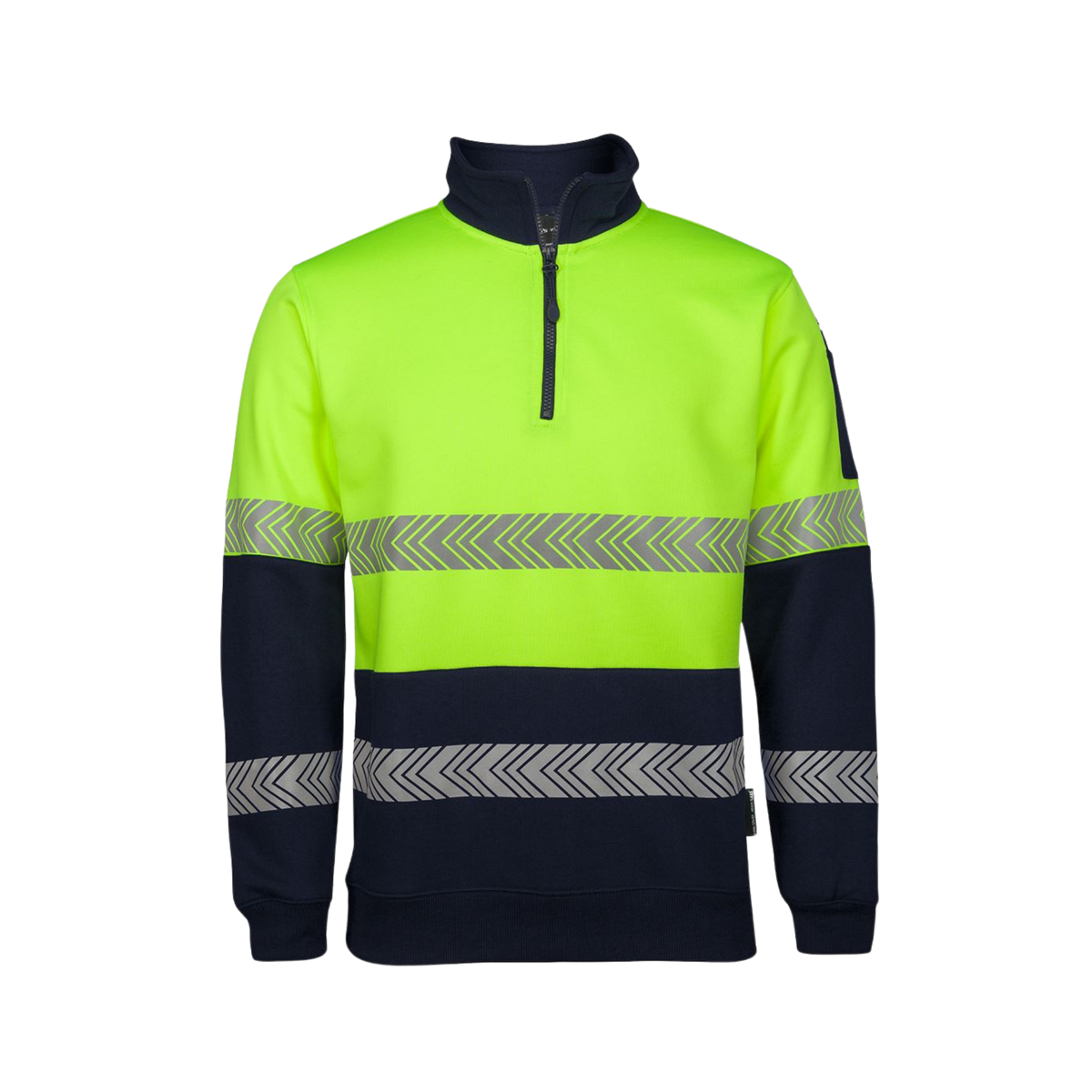 JB'S HI VIS ½ ZIP SEGMENTED TAPE FLEECY