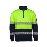 JB'S HI VIS ½ ZIP SEGMENTED TAPE FLEECY