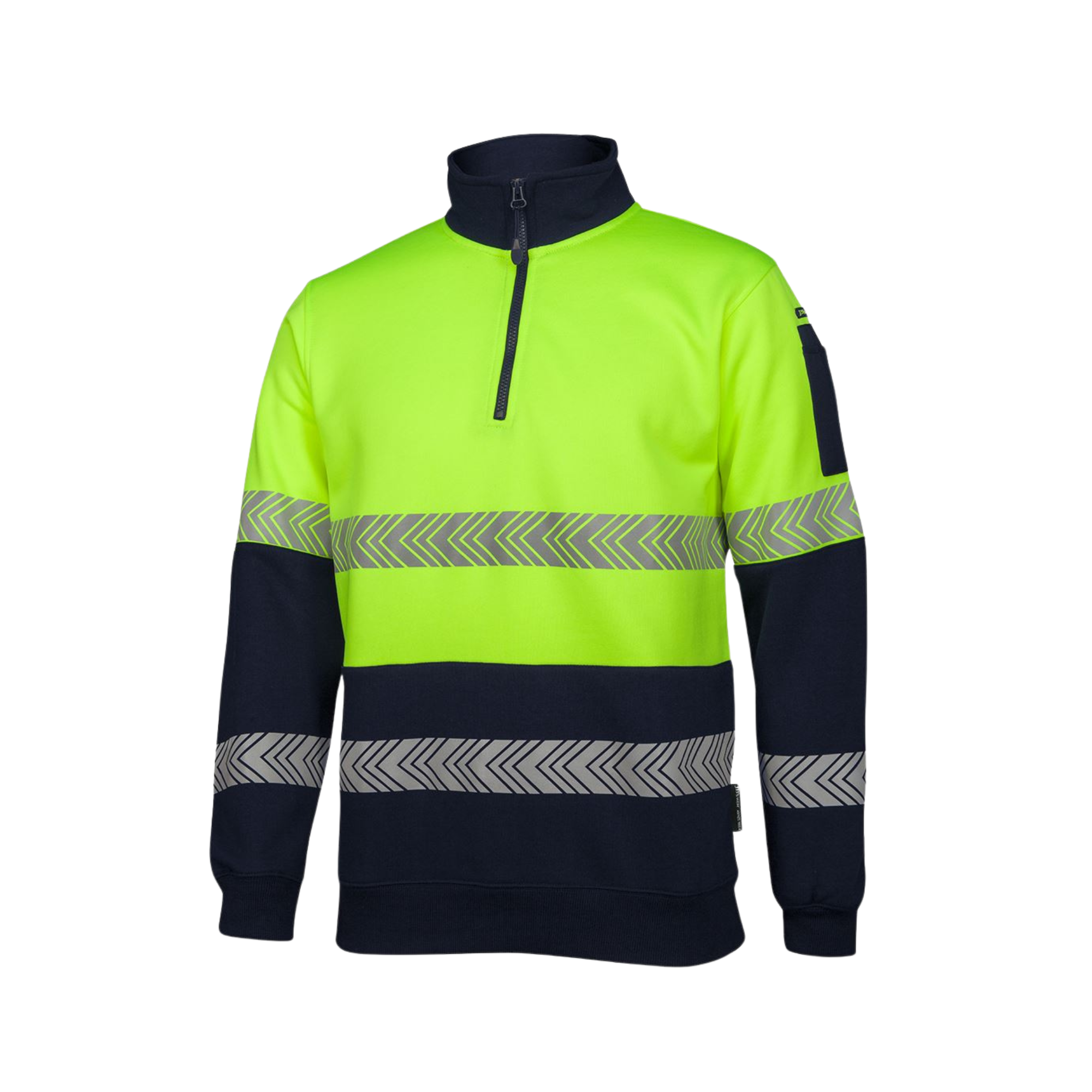 JB'S HI VIS ½ ZIP SEGMENTED TAPE FLEECY