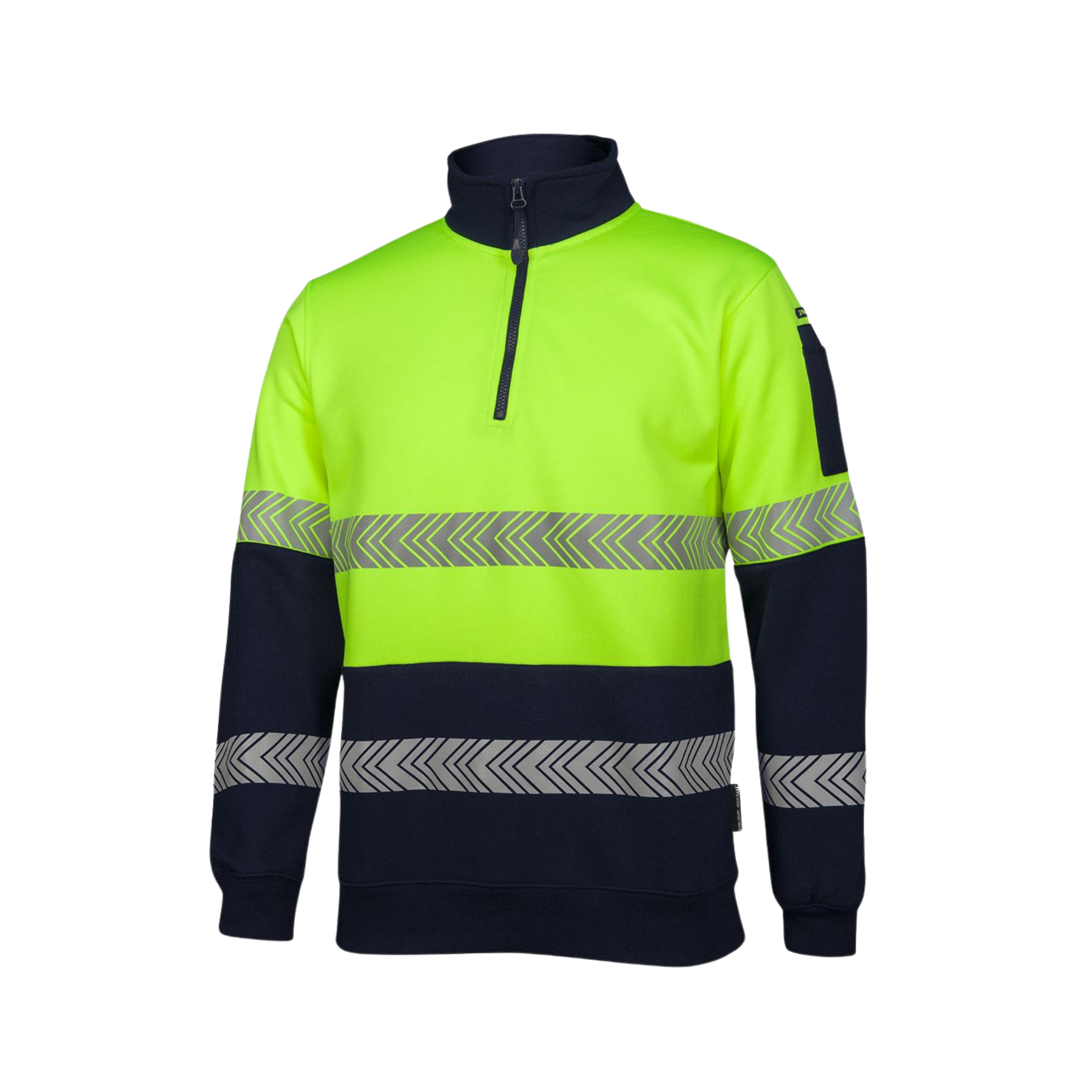 JB'S HI VIS ½ ZIP SEGMENTED TAPE FLEECY