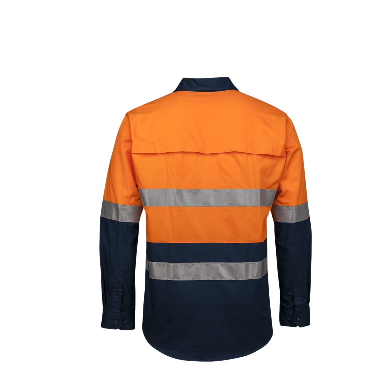 JB'S HI VIS (D+N) CLOSE FRONT L/S 150G WORK SHIRT