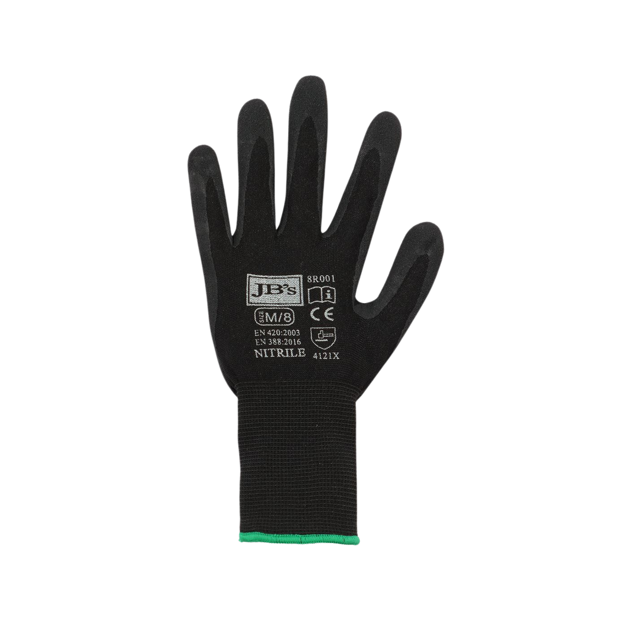JB'S BLACK NITRILE BREATHABLE GLOVE (12 PACK)