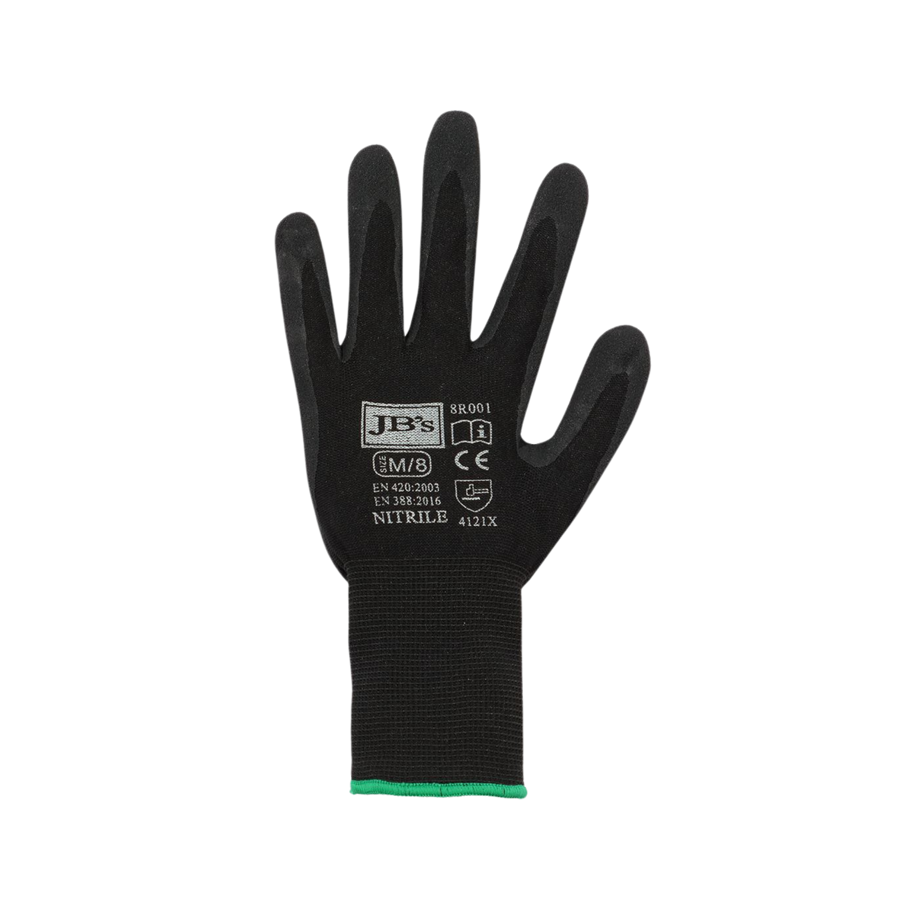 JB'S BLACK NITRILE BREATHABLE GLOVE (12 PACK)