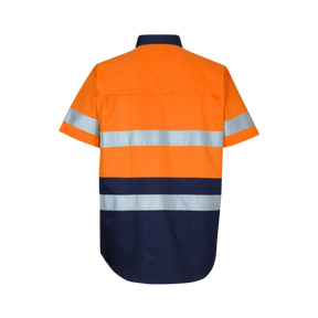 JB'S HI VIS (D+N) S/S 150G WORK SHIRT