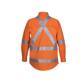 JB'S HI VIS 150G NSW RAIL X-BACK SHIRT