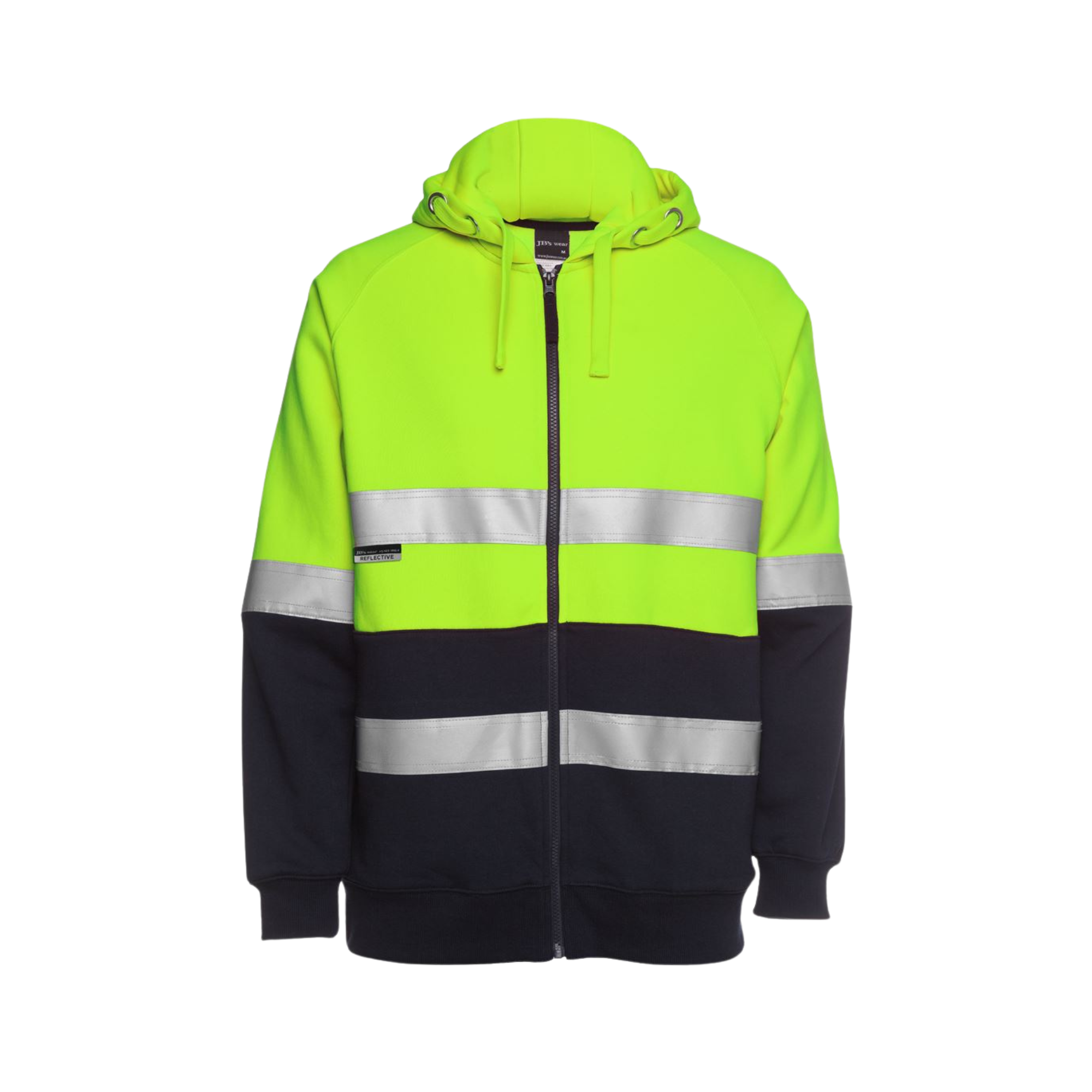 JB'S HI VIS (D+N) FULL ZIP FLEECY HOODIE