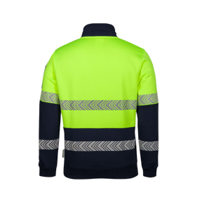 JB'S HI VIS ½ ZIP SEGMENTED TAPE FLEECY