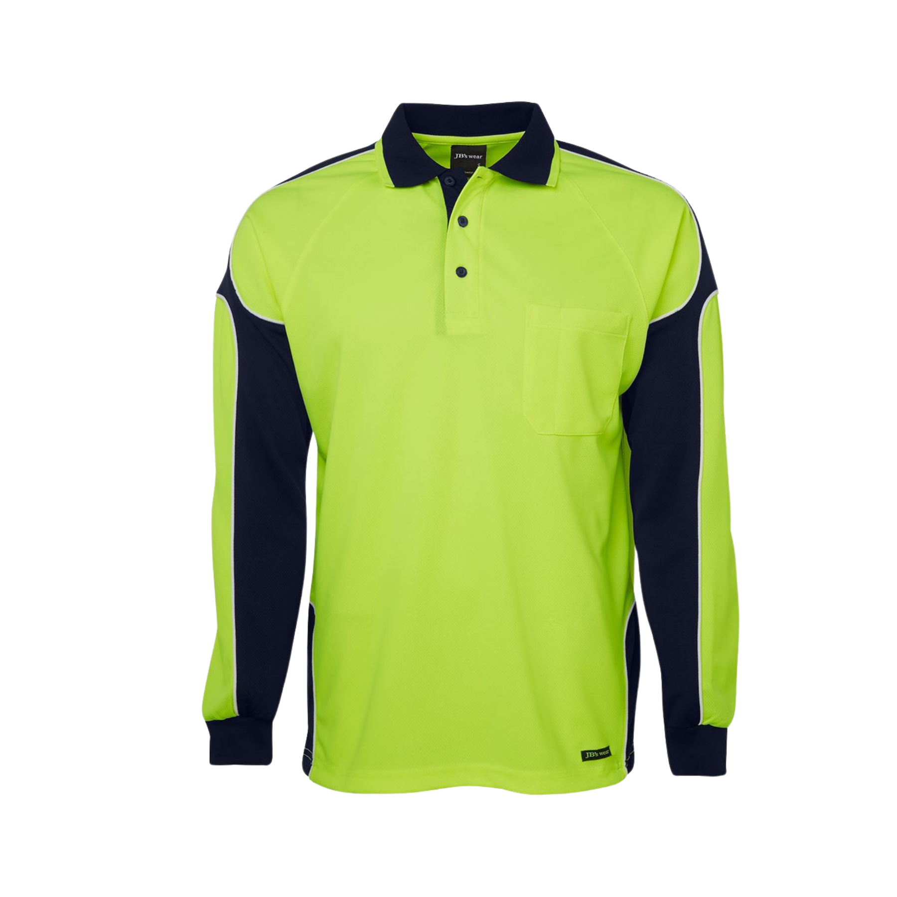 JB'S HI VIS L/S ARM PANEL POLO