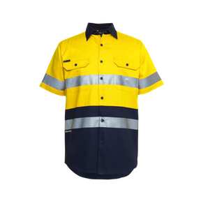 JB'S HI VIS S/S (D+N) 190G WORK SHIRT