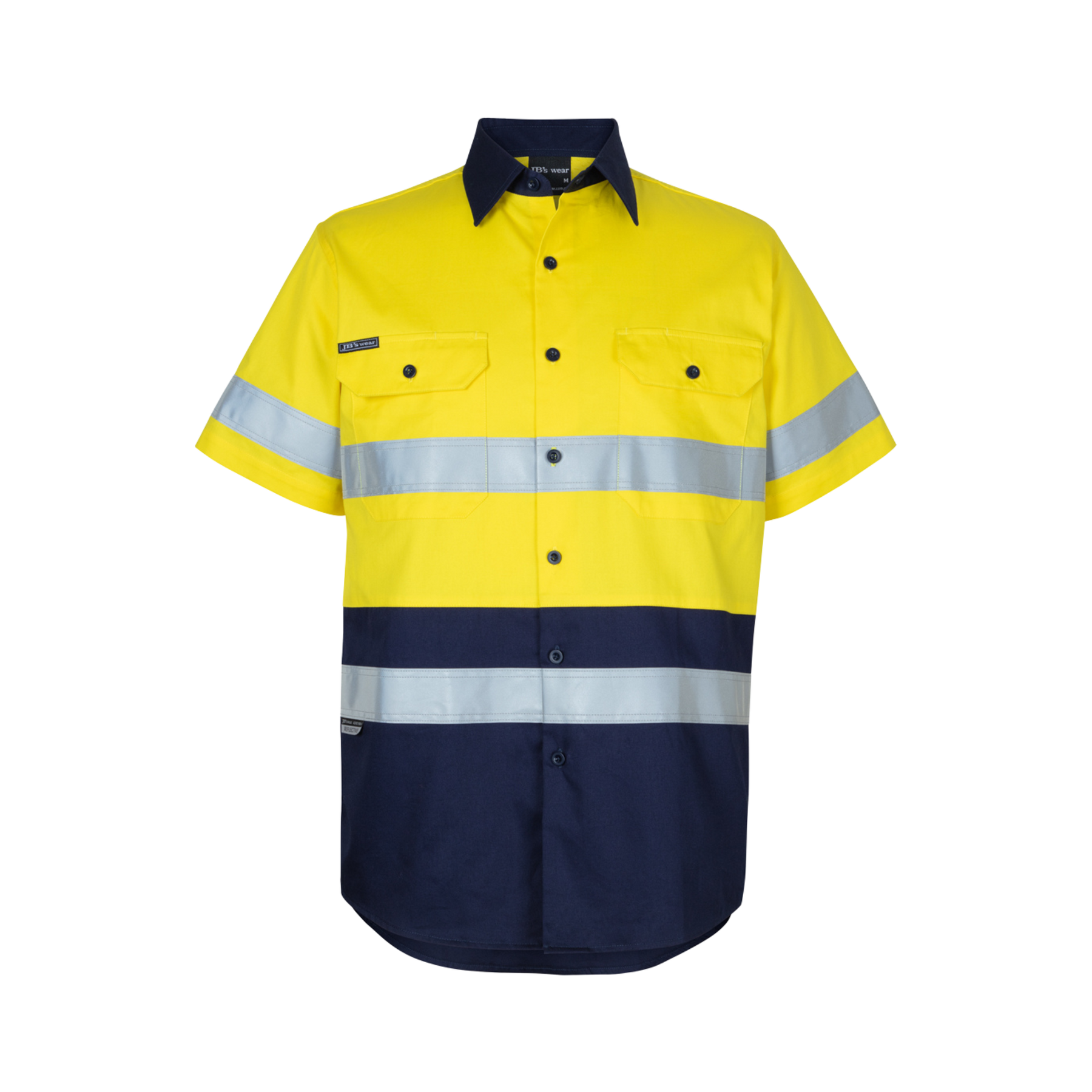 JB'S HI VIS (D+N) S/S 150G WORK SHIRT