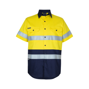 JB'S HI VIS (D+N) S/S 150G WORK SHIRT