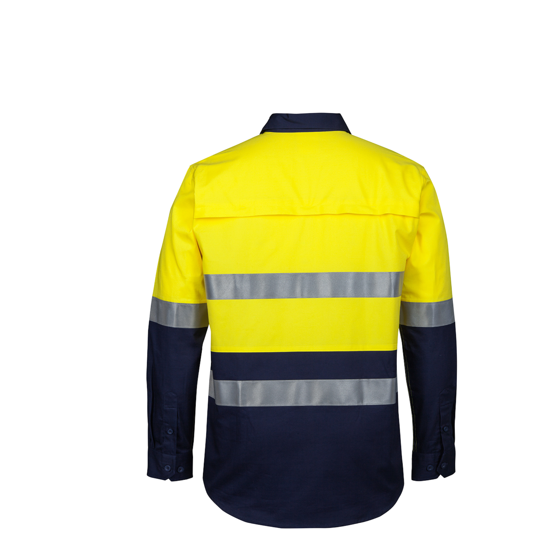 JB'S HI VIS (D+N) CLOSE FRONT L/S 150G WORK SHIRT