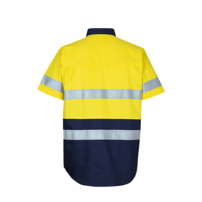 JB'S HI VIS (D+N) S/S 150G WORK SHIRT