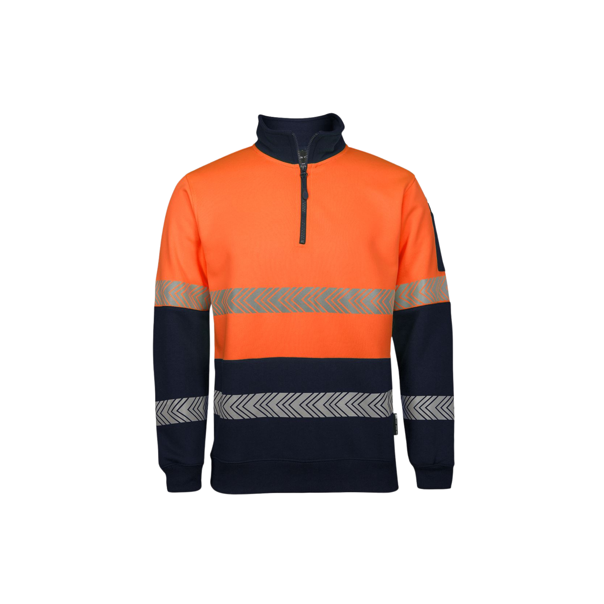 JB'S HI VIS ½ ZIP SEGMENTED TAPE FLEECY