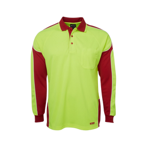 JB'S HI VIS L/S ARM PANEL POLO