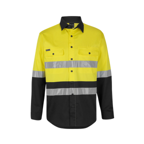 JB'S HI VIS (D+N) L/S STRETCH WORK SHIRT