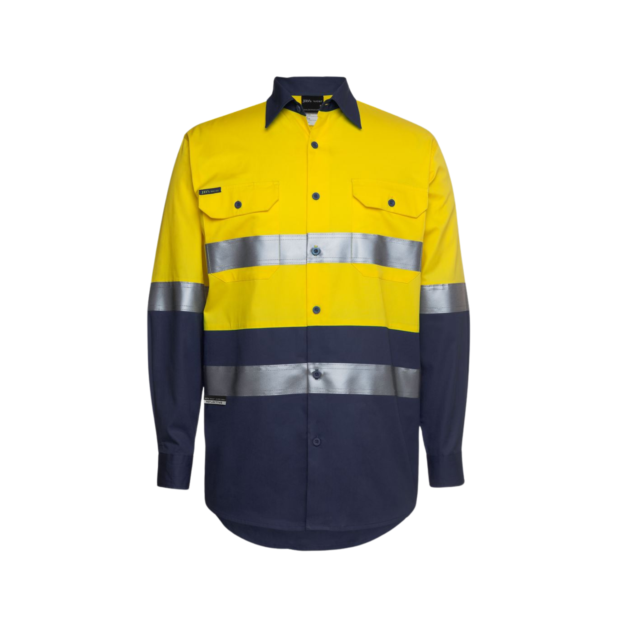 JB'S HI VIS L/S (D+N) 150G WORK SHIRT
