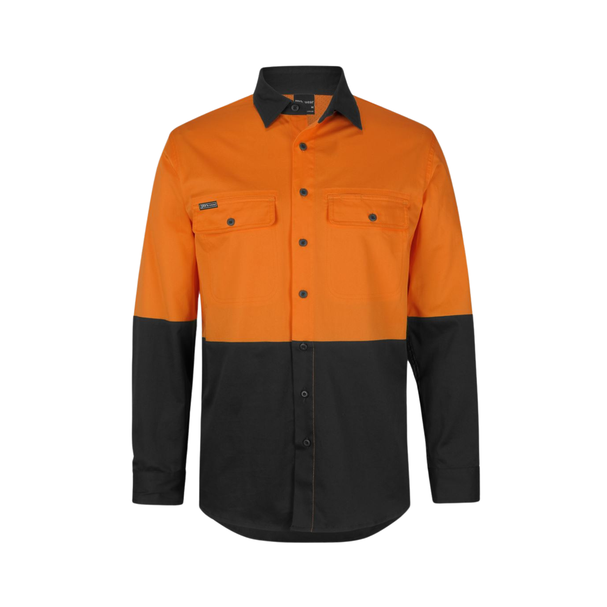 JB'S HI VIS L/S STRETCH WORK SHIRT