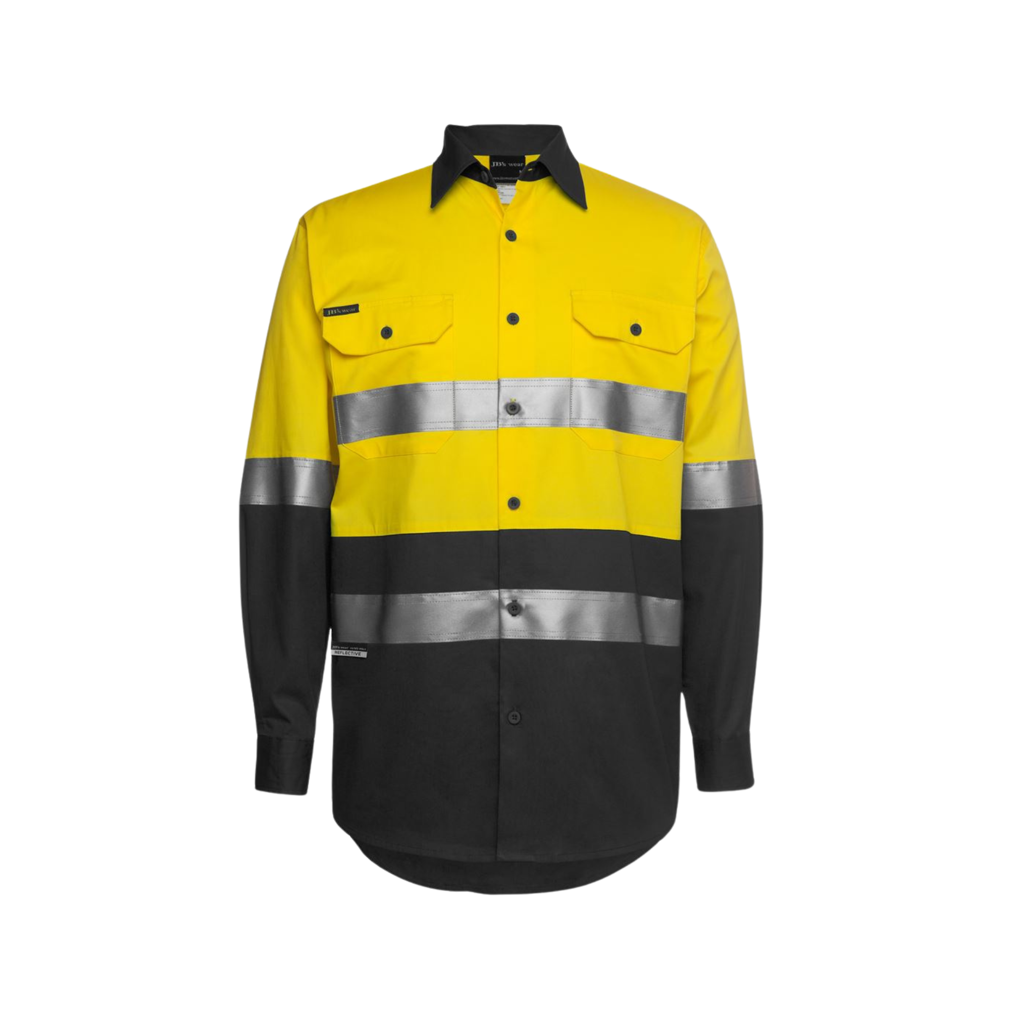 JB'S HI VIS L/S (D+N) 150G WORK SHIRT