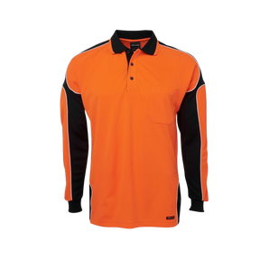 JB'S HI VIS L/S ARM PANEL POLO