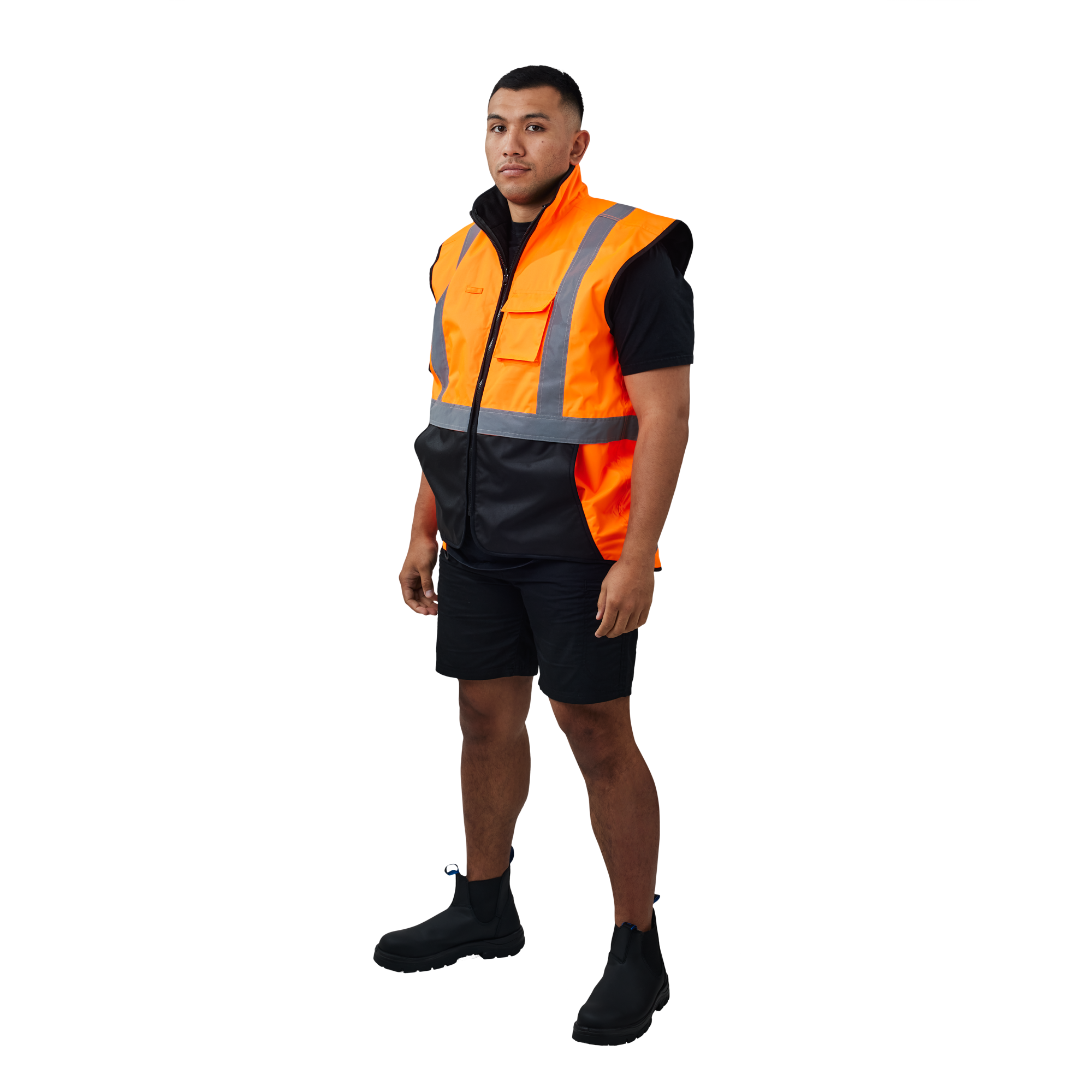 WALTYN HI VIS REFLECTIVE WATERPROOF VEST